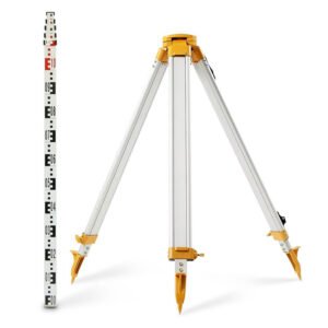 Topcon COMBO2 Dome Aluminium Tripod ML400D & 5m 5-Section Staff 07-10-55ES