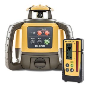 Topcon RL-H5A (1021200-17) Red Beam Self-Leveling Rotary Grade Laser Level Kit with LS-100D Receiver