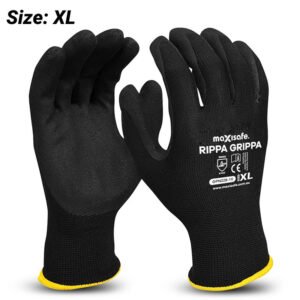 Maxisafe GPN228-10 (GPN228-XL) Extra-Large Rippa Gripper Nitrile Coated Gloves