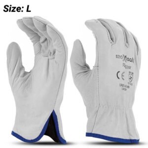 Maxisafe GRB140-09 (GRB140-L) Large Natural Full-Grain Rigger Gloves