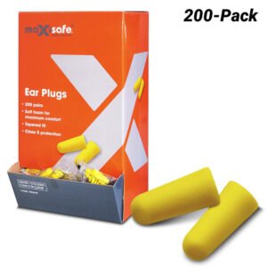 Maxisafe HEU645 200-Pack Class 5 27dB Disposable Uncorded MaxiPlug Ear Plugs