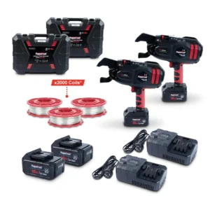 RAPIDTOOL 18V 4 X 4.0AH 2 X RT-60A REBAR TYING TOOL KIT W/ 2000 COILS TWG-2000D