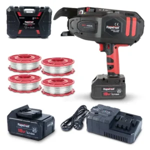 RAPIDTOOL 18V BRUSHLESS 2 X 4.0AH 40MM REBAR TYING TOOL KIT RT-40A